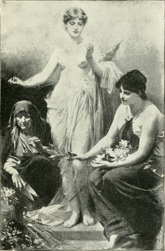 An illustration from Beauty of form and grace of vesture, 1892, leaf 58