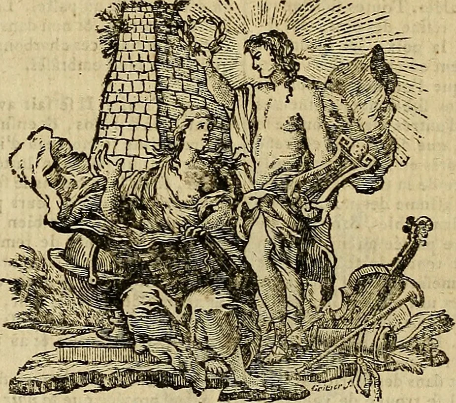 An illustration from Beaux-arts, 1788, leaf 707