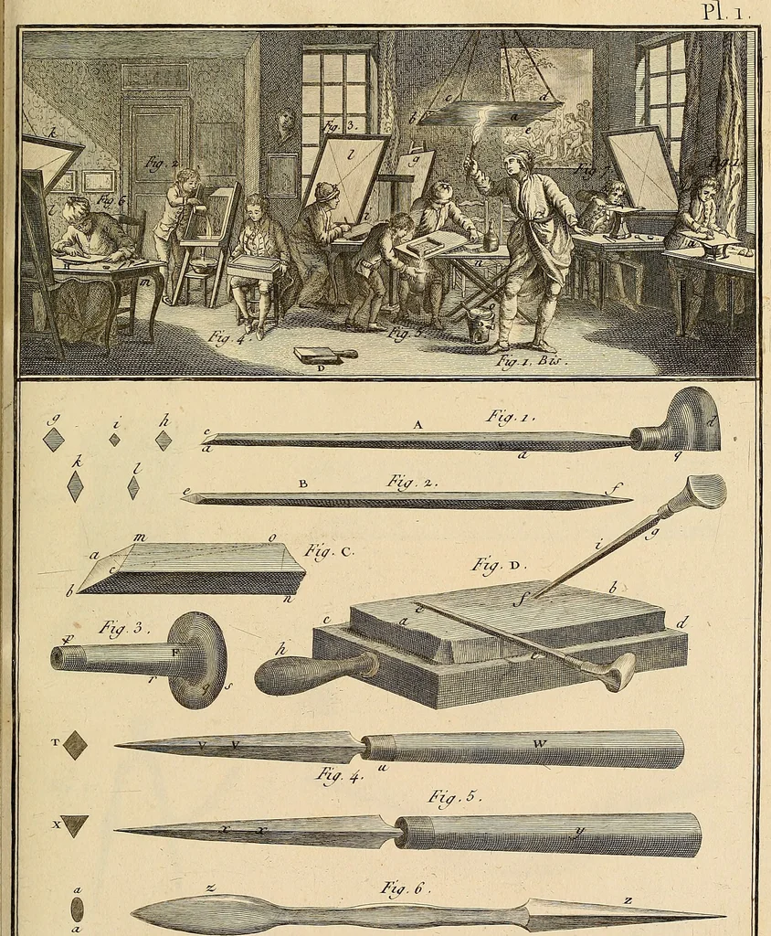 An illustration from Beaux-arts, 1788, leaf 116