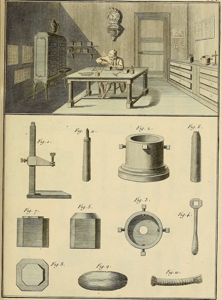 An illustration from Beaux-arts, 1788, leaf 144