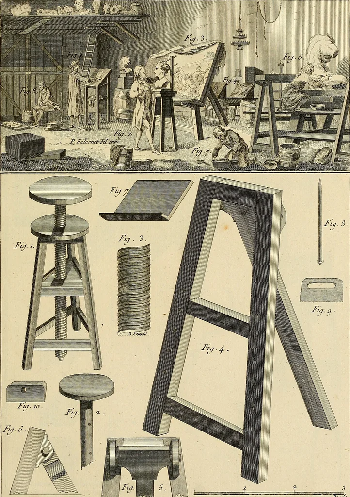 An illustration from Beaux-arts, 1788, leaf 208