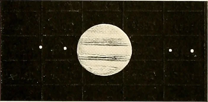 An illustration from A beginner's star-book; an easy guide to the stars and to the astronomical uses of the opera-glass, the field-glass and the telescope, 1912, leaf 104