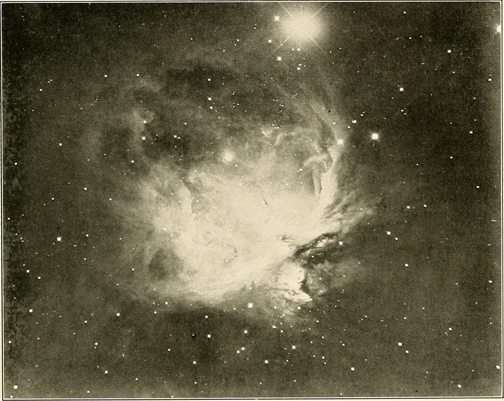 An illustration from A beginner's star-book; an easy guide to the stars and to the astronomical uses of the opera-glass, the field-glass and the telescope, 1912, leaf 34