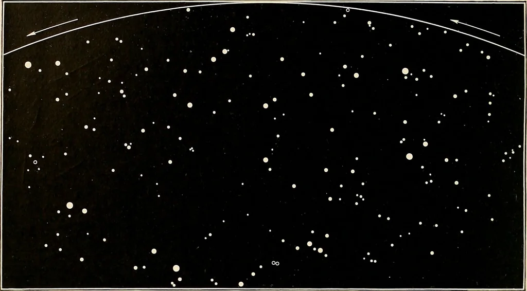 An illustration from A beginner's star-book; an easy guide to the stars and to the astronomical uses of the opera-glass, the field-glass and the telescope, 1912, leaf 63