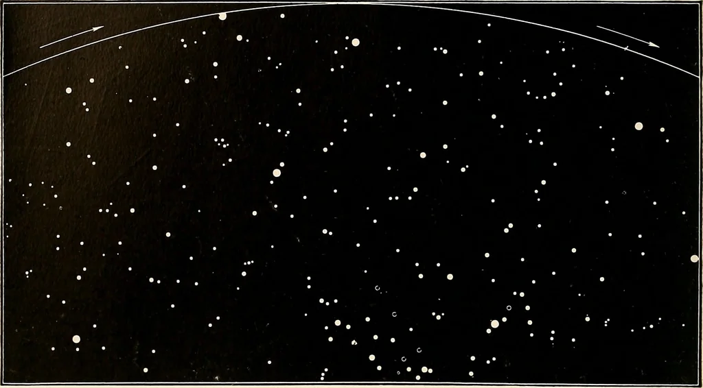 An illustration from A beginner's star-book; an easy guide to the stars and to the astronomical uses of the opera-glass, the field-glass and the telescope, 1912, leaf 69