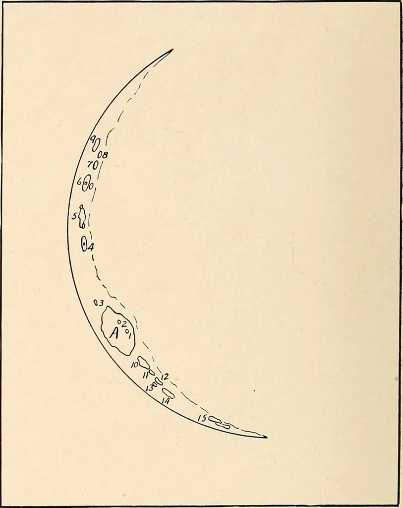 An illustration from A beginner's star-book; an easy guide to the stars and to the astronomical uses of the opera-glass, the field-glass and the telescope, 1912, leaf 87