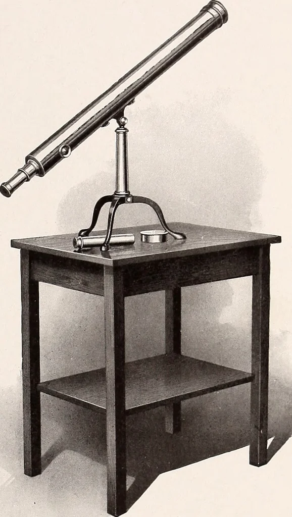 An illustration from A beginner's star-book; an easy guide to the stars and to the astronomical uses of the opera-glass, the field-glass and the telescope, 1912, leaf 118
