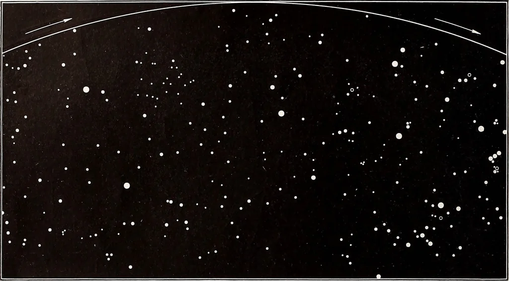 An illustration from A beginner's star-book; an easy guide to the stars and to the astronomical uses of the opera-glass, the field-glass and the telescope, 1912, leaf 63