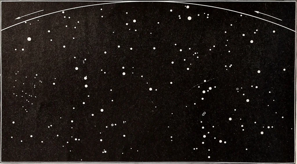 An illustration from A beginner's star-book; an easy guide to the stars and to the astronomical uses of the opera-glass, the field-glass and the telescope, 1912, leaf 69