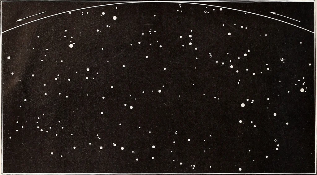 An illustration from A beginner's star-book; an easy guide to the stars and to the astronomical uses of the opera-glass, the field-glass and the telescope, 1912, leaf 73