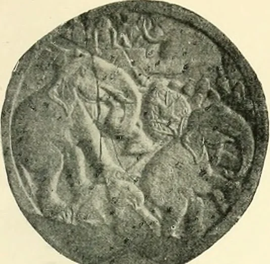 An illustration from The beginnings of Buddhist art, and other essays in Indian and Central-Asian archæology, 1917, leaf 106