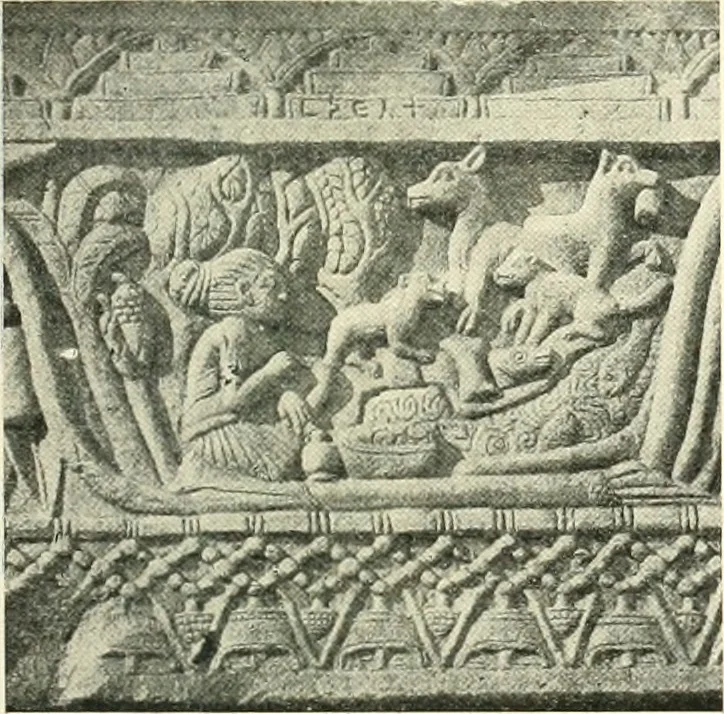 An illustration from The beginnings of Buddhist art, and other essays in Indian and Central-Asian archæology, 1917, leaf 108