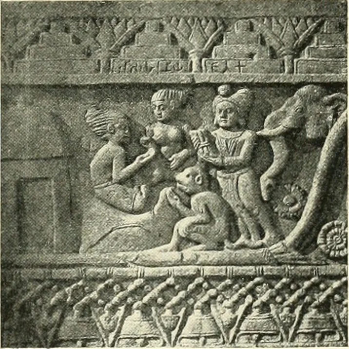 An illustration from The beginnings of Buddhist art, and other essays in Indian and Central-Asian archæology, 1917, leaf 108