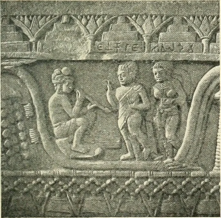 An illustration from The beginnings of Buddhist art, and other essays in Indian and Central-Asian archæology, 1917, leaf 108