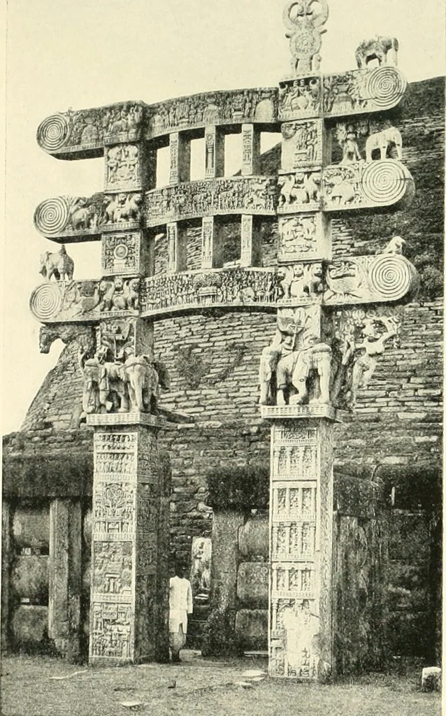 An illustration from The beginnings of Buddhist art, and other essays in Indian and Central-Asian archæology, 1917, leaf 164