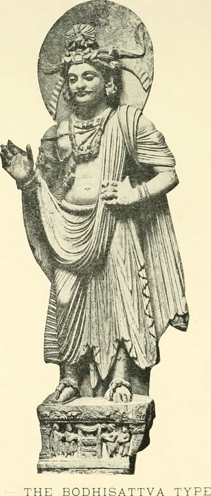 An illustration from The beginnings of Buddhist art, and other essays in Indian and Central-Asian archæology, 1917, leaf 216