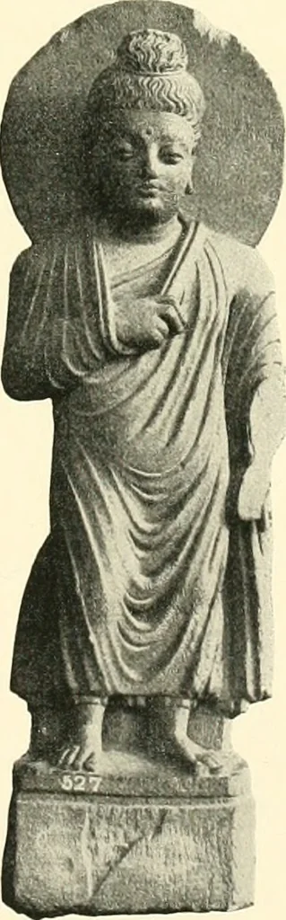 An illustration from The beginnings of Buddhist art, and other essays in Indian and Central-Asian archæology, 1917, leaf 220