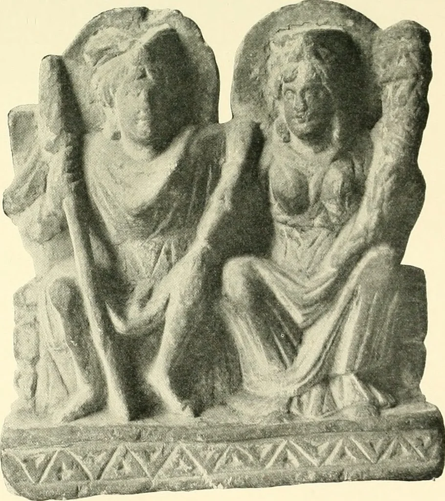 An illustration from The beginnings of Buddhist art, and other essays in Indian and Central-Asian archæology, 1917, leaf 236