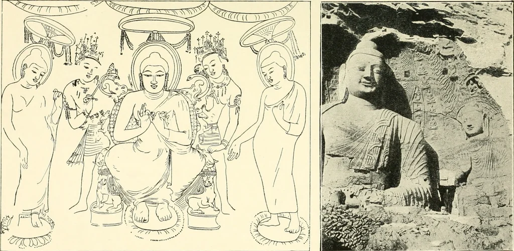 An illustration from The beginnings of Buddhist art, and other essays in Indian and Central-Asian archæology, 1917, leaf 286