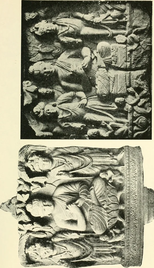 An illustration from The beginnings of Buddhist art, and other essays in Indian and Central-Asian archæology, 1917, leaf 298