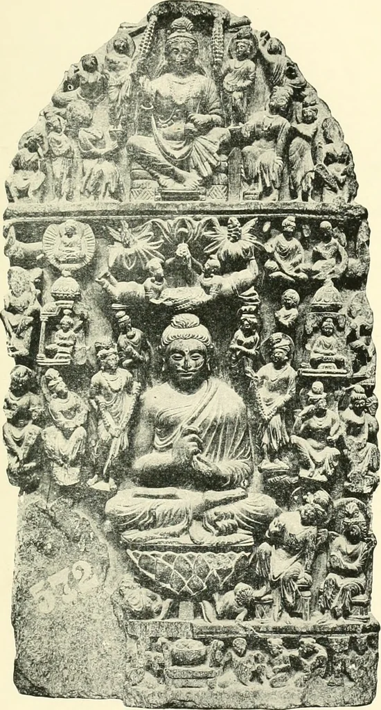 An illustration from The beginnings of Buddhist art, and other essays in Indian and Central-Asian archæology, 1917, leaf 310