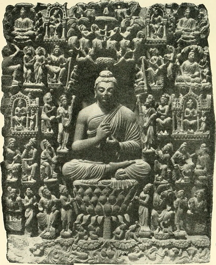 An illustration from The beginnings of Buddhist art, and other essays in Indian and Central-Asian archæology, 1917, leaf 314