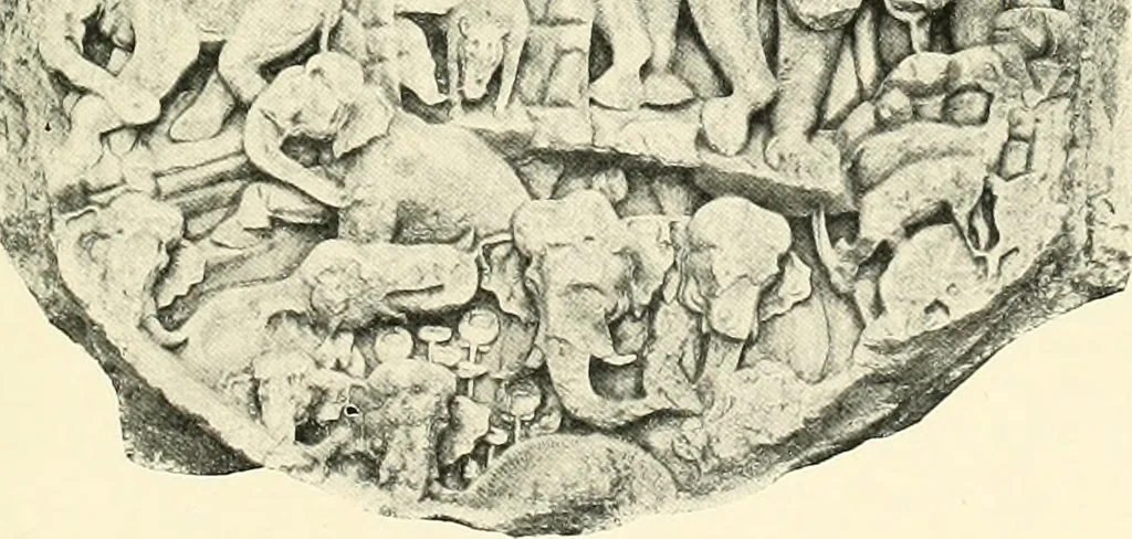 An illustration from The beginnings of Buddhist art, and other essays in Indian and Central-Asian archæology, 1917, leaf 334