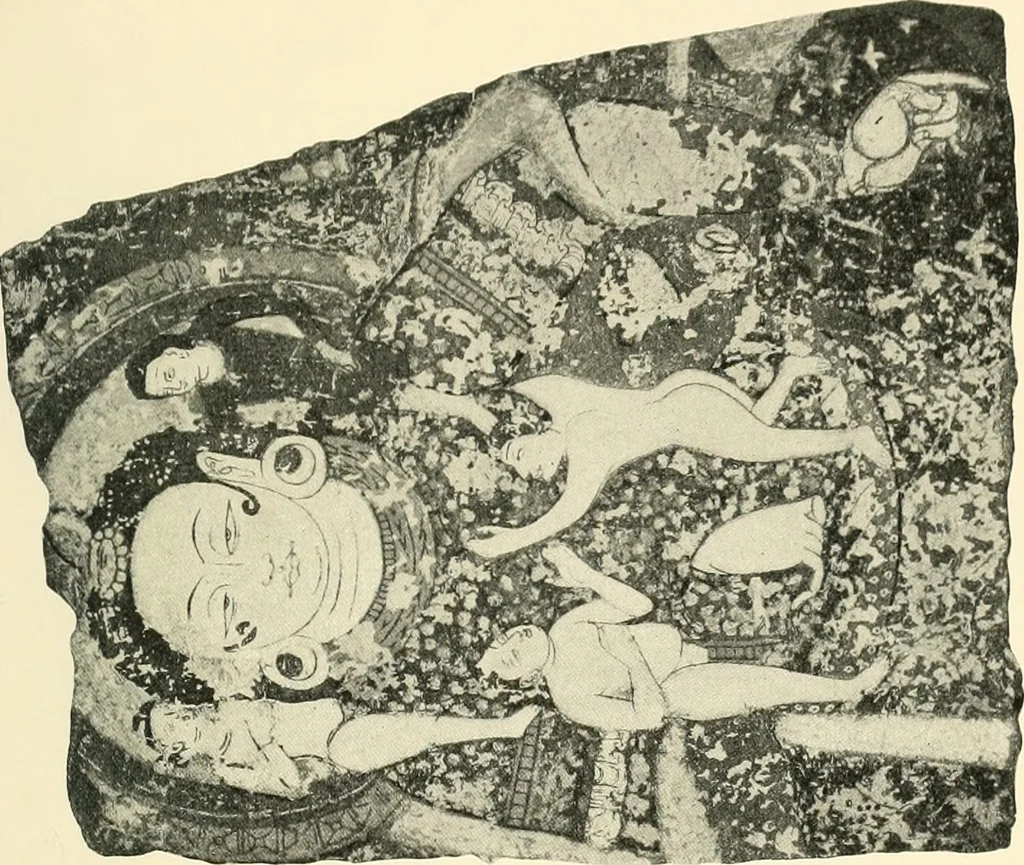An illustration from The beginnings of Buddhist art, and other essays in Indian and Central-Asian archæology, 1917, leaf 490