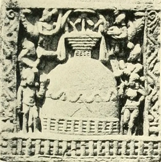 An illustration from The beginnings of Buddhist art, and other essays in Indian and Central-Asian archæology, 1917, leaf 62