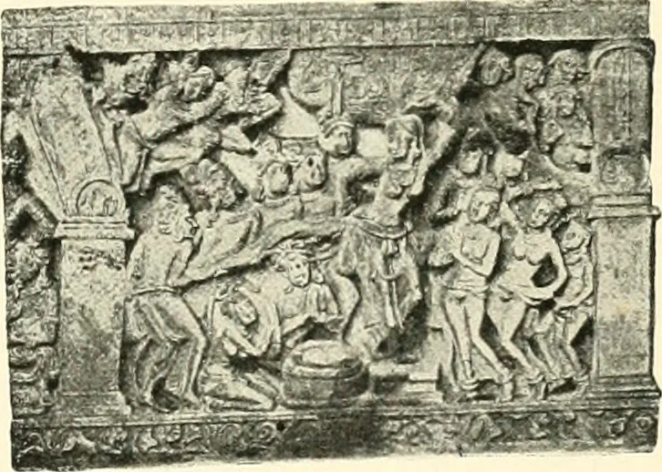 An illustration from The beginnings of Buddhist art, and other essays in Indian and Central-Asian archæology, 1917, leaf 66
