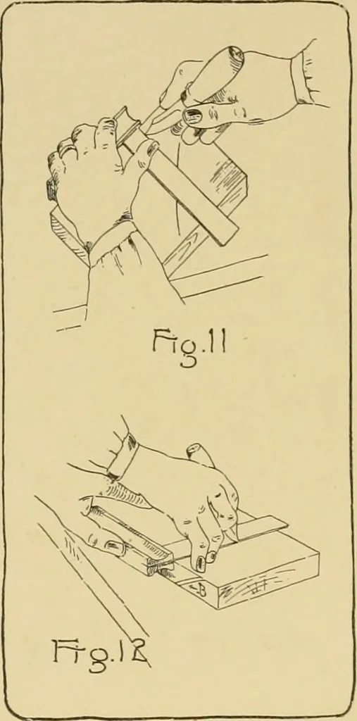 An illustration from Beginning woodwork at home and in school, 1907, leaf 20