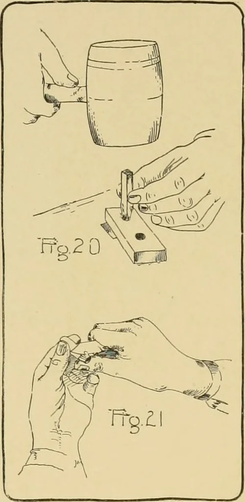 An illustration from Beginning woodwork at home and in school, 1907, leaf 24