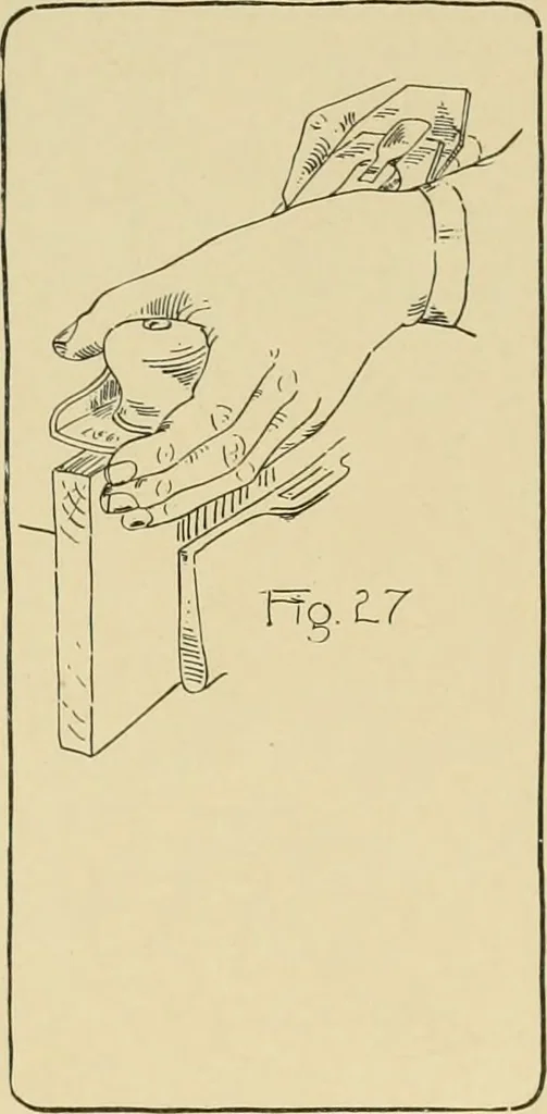 An illustration from Beginning woodwork at home and in school, 1907, leaf 30