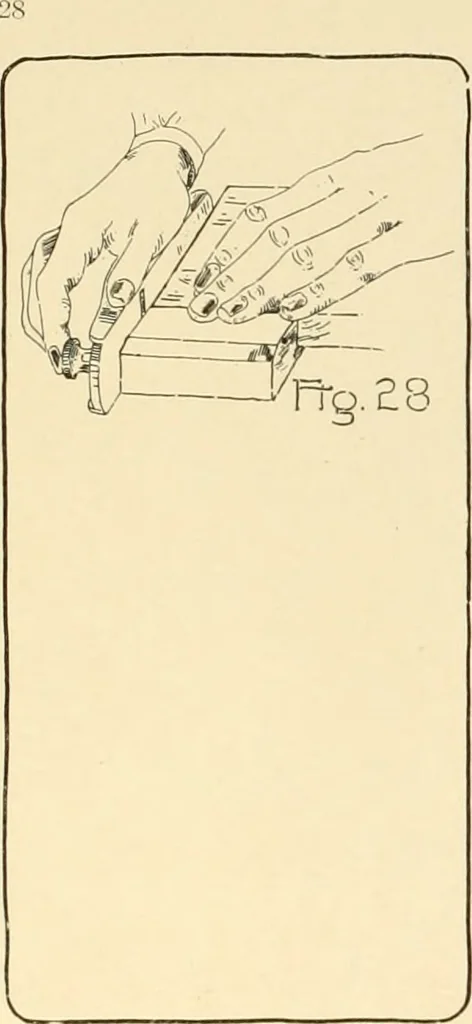 An illustration from Beginning woodwork at home and in school, 1907, leaf 31
