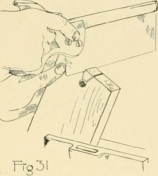 An illustration from Beginning woodwork at home and in school, 1907, leaf 33