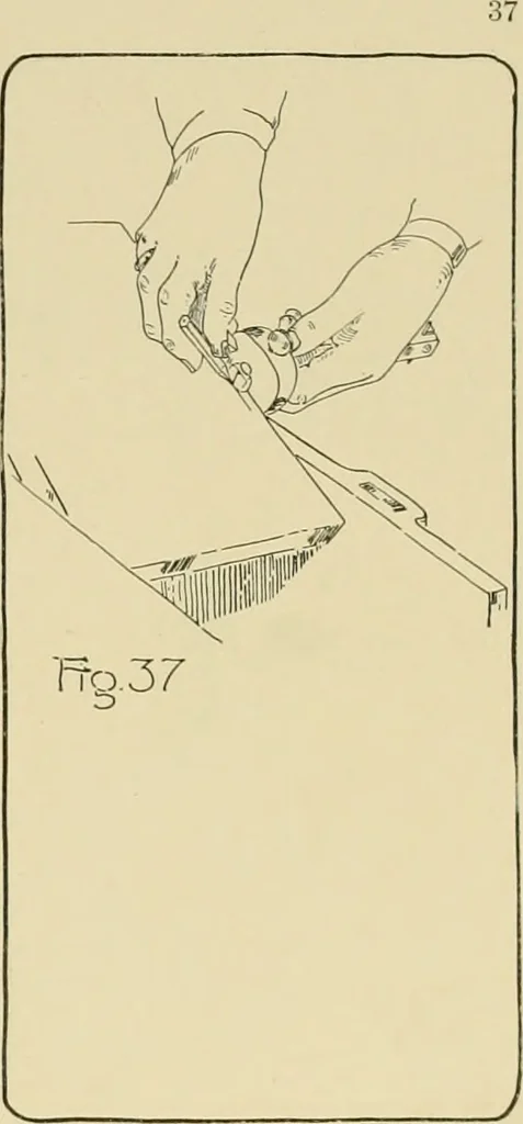 An illustration from Beginning woodwork at home and in school, 1907, leaf 40
