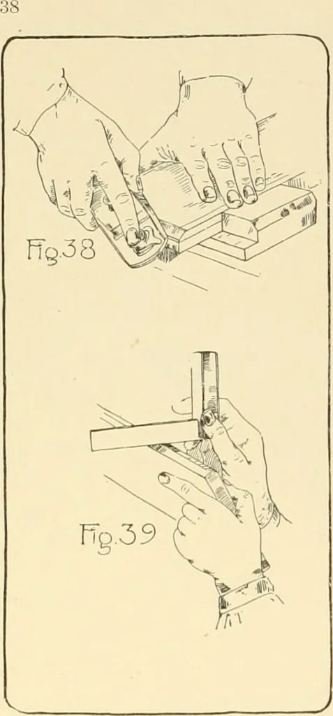 An illustration from Beginning woodwork at home and in school, 1907, leaf 41