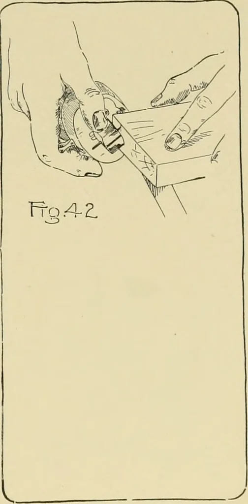An illustration from Beginning woodwork at home and in school, 1907, leaf 44