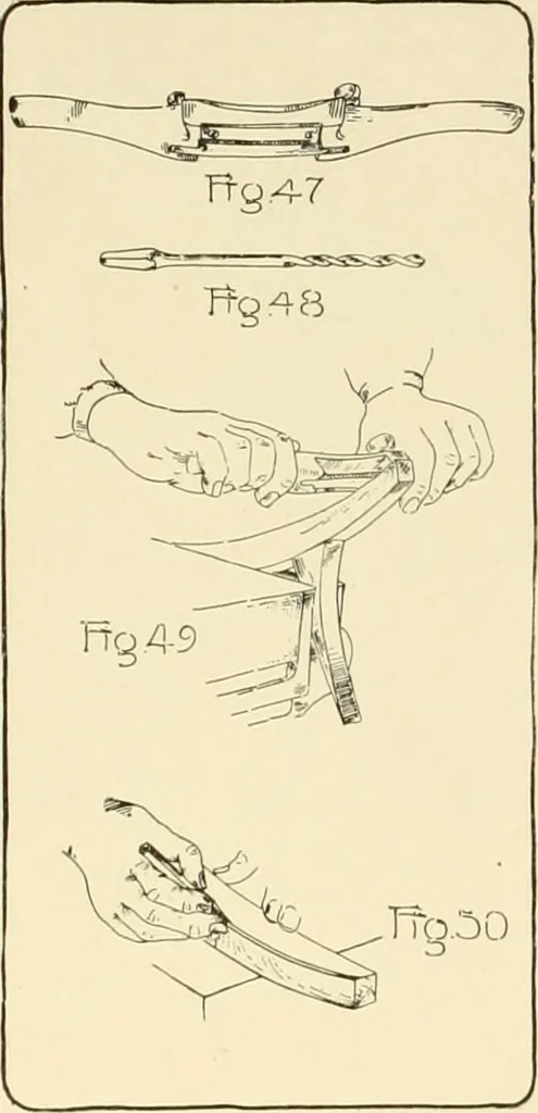 An illustration from Beginning woodwork at home and in school, 1907, leaf 47