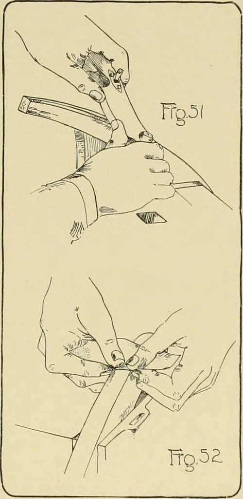 An illustration from Beginning woodwork at home and in school, 1907, leaf 48