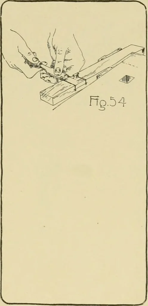 An illustration from Beginning woodwork at home and in school, 1907, leaf 52