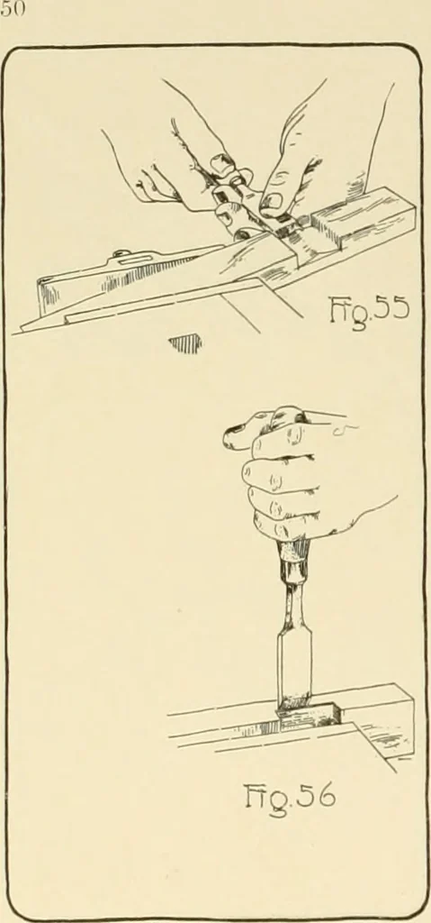 An illustration from Beginning woodwork at home and in school, 1907, leaf 53