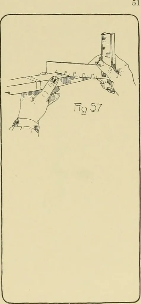 An illustration from Beginning woodwork at home and in school, 1907, leaf 54