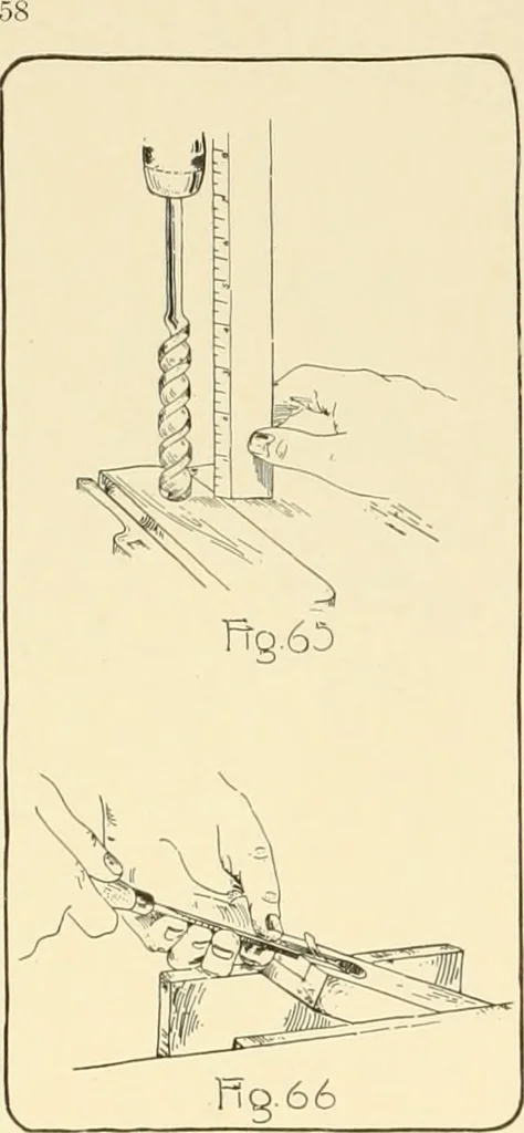 An illustration from Beginning woodwork at home and in school, 1907, leaf 61
