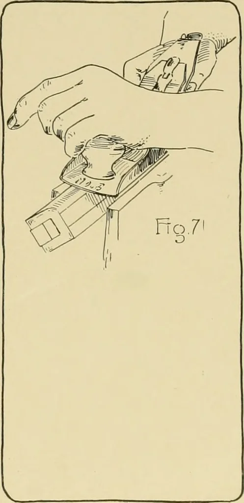 An illustration from Beginning woodwork at home and in school, 1907, leaf 64
