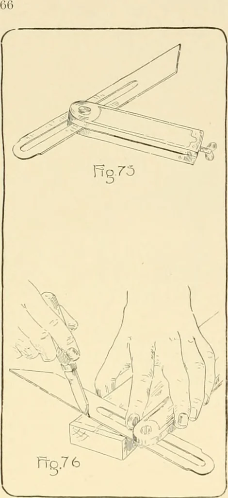An illustration from Beginning woodwork at home and in school, 1907, leaf 69