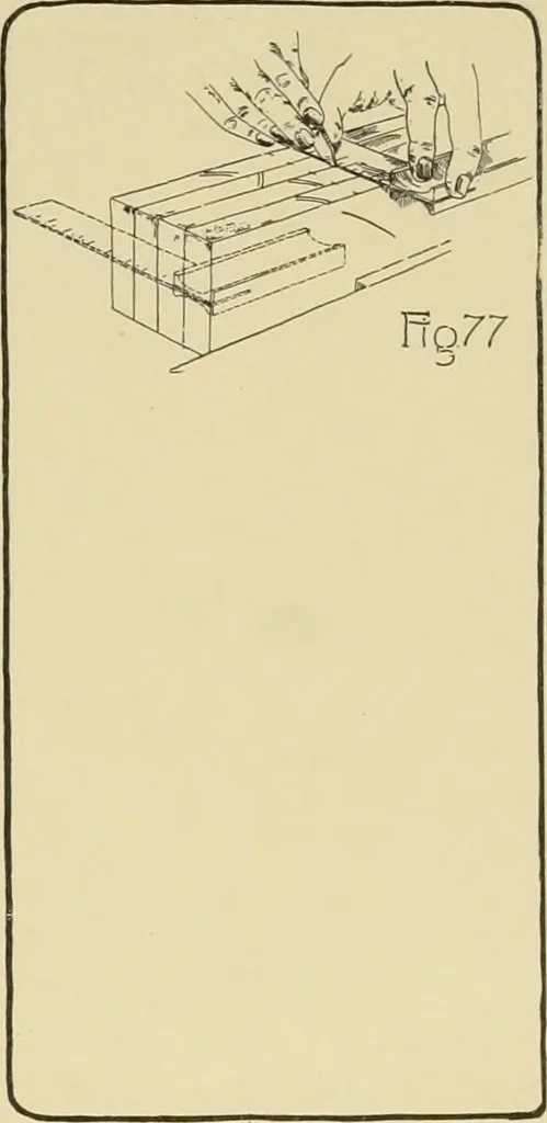 An illustration from Beginning woodwork at home and in school, 1907, leaf 70
