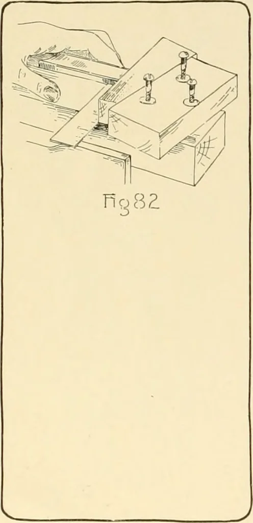 An illustration from Beginning woodwork at home and in school, 1907, leaf 77