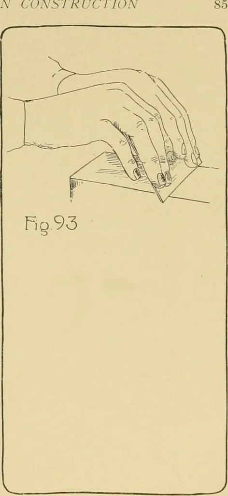 An illustration from Beginning woodwork at home and in school, 1907, leaf 88
