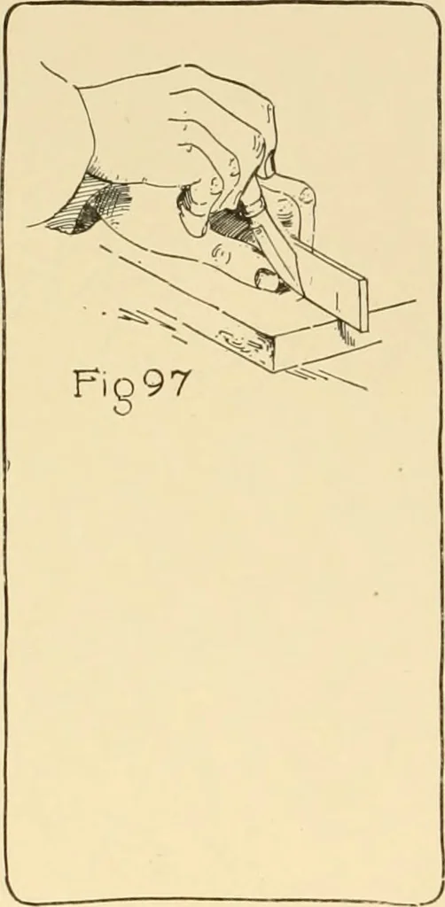 An illustration from Beginning woodwork at home and in school, 1907, leaf 93